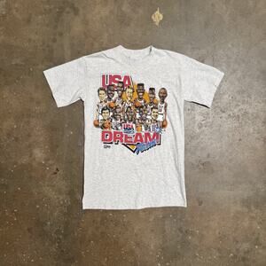 Vintage 1992 Dream Team T-Shirt - Salem Sportswear Single Stitch Sz S - Stark